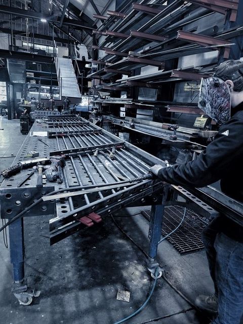 Welding a steel assembly